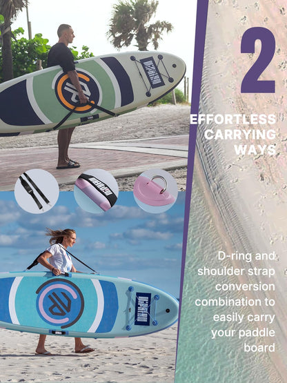 Niphean Opblaasbare paddleboard met (beginnervriendelijke) stabilTrac-vin en duurzame SUP-accessoires, 3 m, om op te staan, voor volwassenen en jongeren, veelzijdig voor yoga, cadeau-ideeën