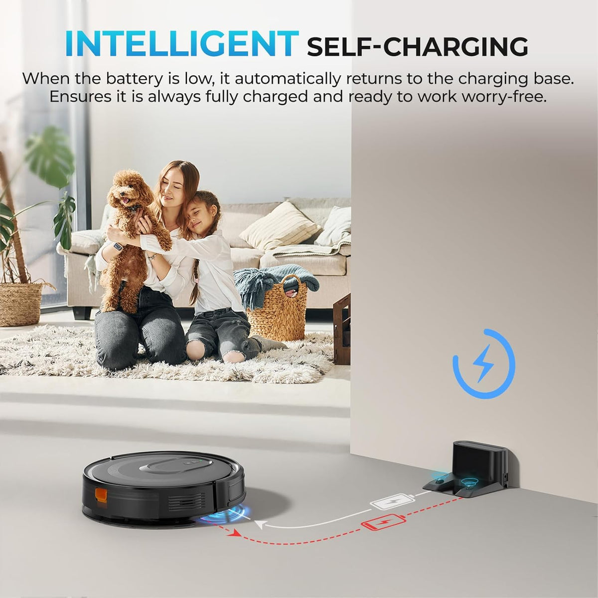2-in-1 Robotstofzuiger – Robotstofzuiger – Stofzuigerrobot – Automatische Stofzuiger – Dweilrobot – Krachtige Zuigkracht 4200 Pa – App- en Spraakbediening (Alexa)