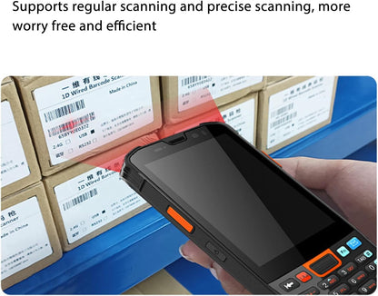 Android 11 Barcodescanner, Handheld 1D 2D Barcodescanner, 4G WiFi 4,0 Inch Touchscreen Handheld Dataterminal, voor Magazijninventaris