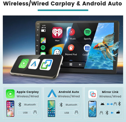Android Autoradio – Multimedia Radio – Auto Stereo – Navigatiesysteem – Touchscreen Radio – 9-inch IPS Scherm – Draadloze CarPlay & Android Auto
