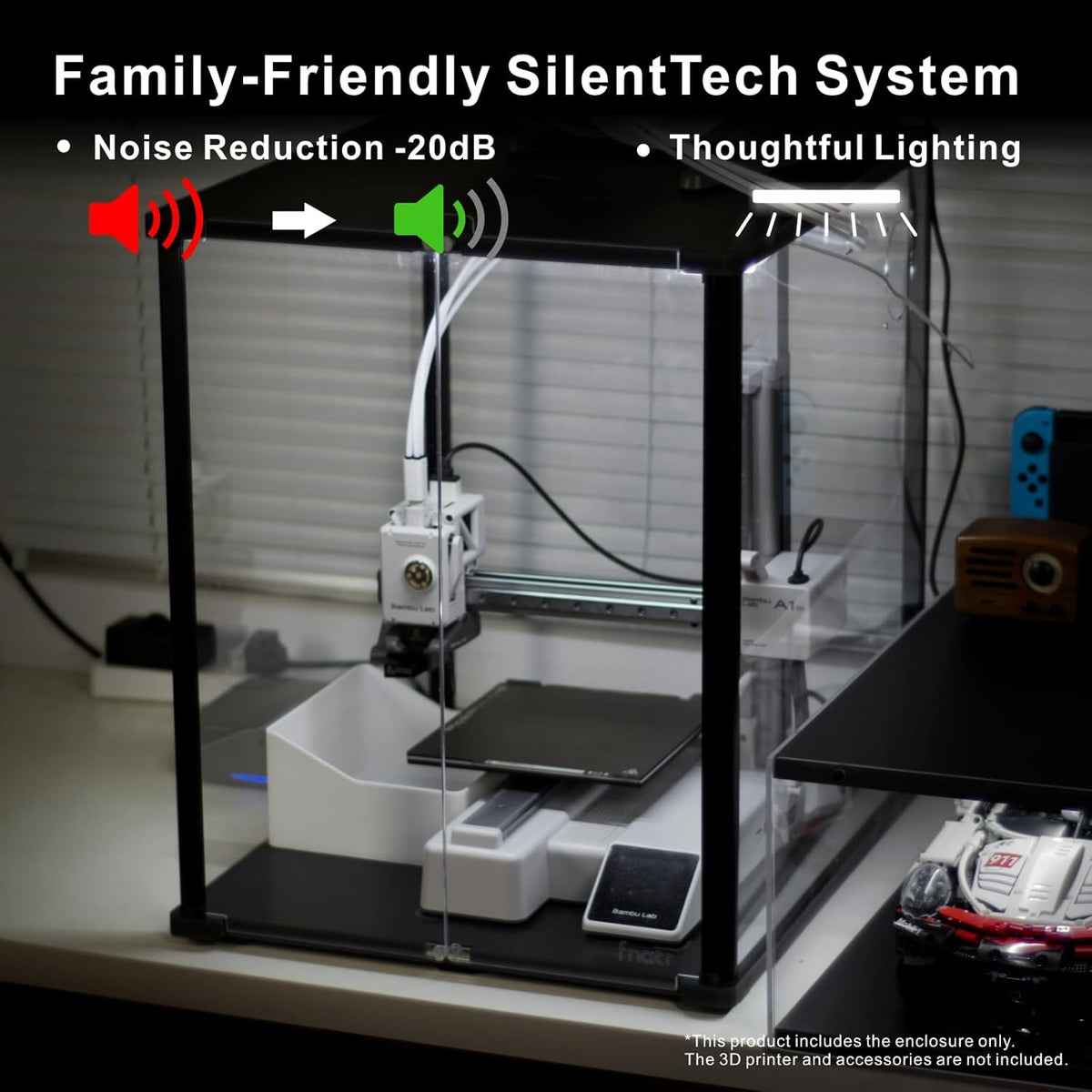 3D-printerbehuizing – Printerkast – Afdekbox – 3D Printer Case – Beschermkap – Geurbestrijding – Luchtreinigende Ventilatie – Oververhittingsbeveiliging