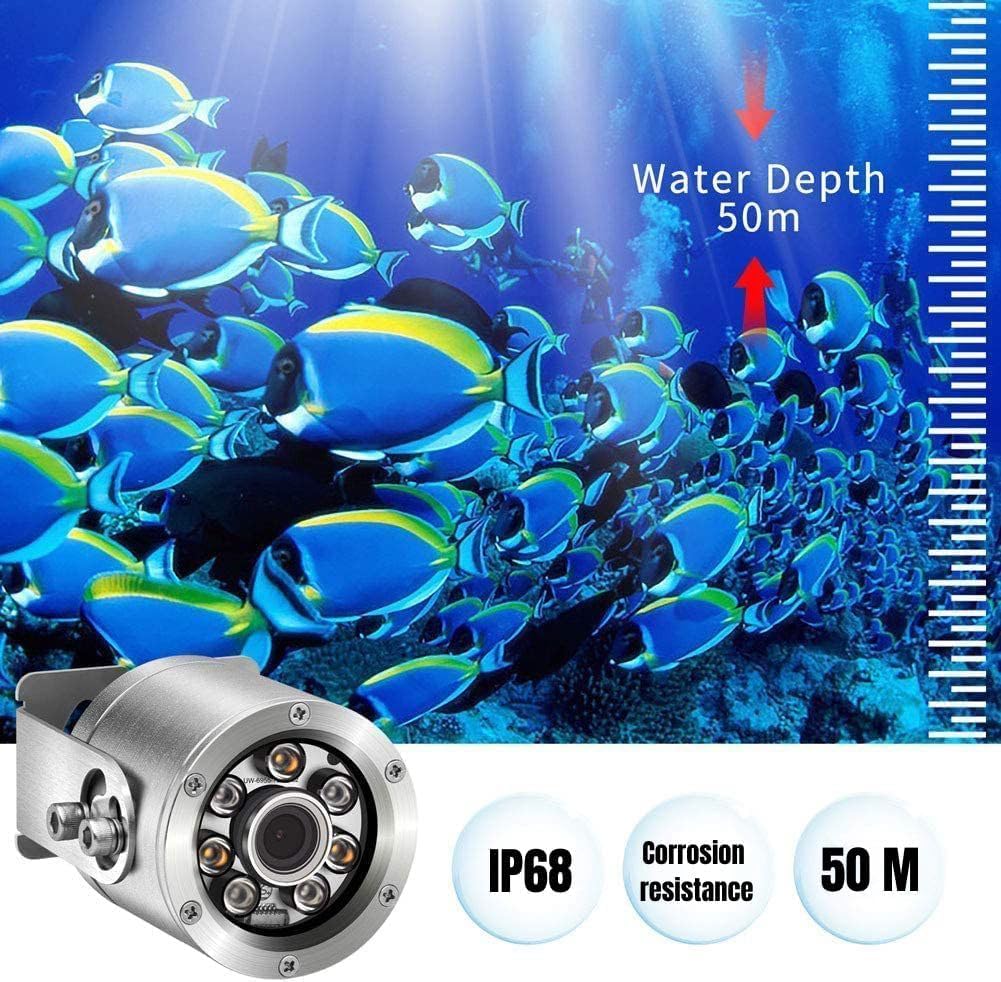 Barlus Onderwatercamera POE 5MP CMOS lens 100° groothoek zee roestvrij staal met vullicht IP68 waterdicht camera voor 24/7 koivijver met 9,8 m kabel