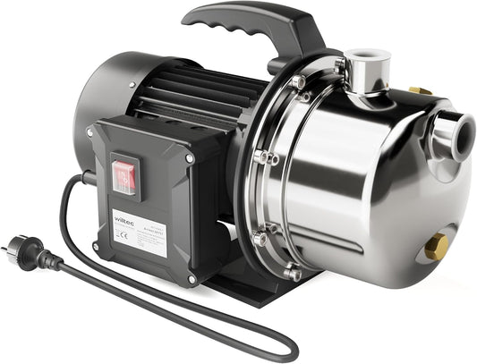 Waterpomp – Tuinpomp – Besproeiingspomp – Dompelpomp – Vuilwaterpomp – 1100W Krachtige Motor – Roestvrijstalen Behuizing