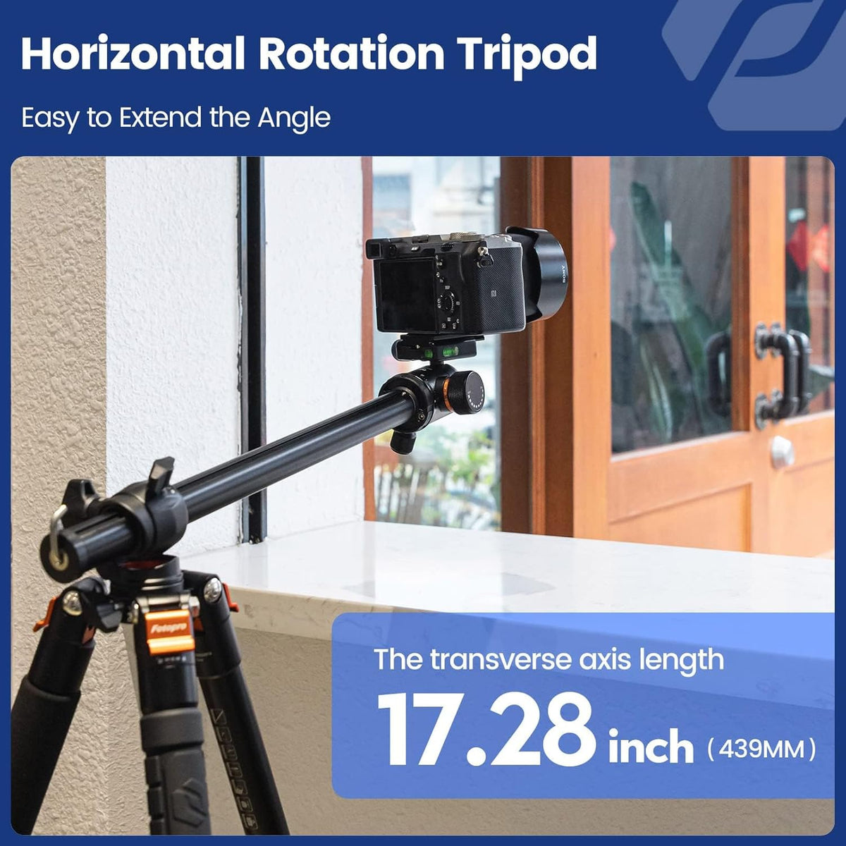 Horizontaal camerastatief – Driepoot – Fotostatief – Tripod – Monopod – 2-In-1 Met 360° Draaibare Middenkolom En Draagkracht Tot 10 Kg