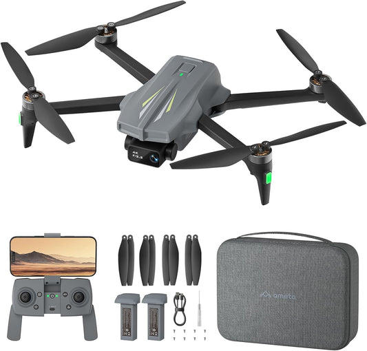 Ameta S20 Drone met Camera 4K Professional, GPS Drone voor Kinderen en Volwassenen met Auto Return/ 50 minuten Vliegtijd/Intelligente Modus/Follow Me/Gebarenbediening, RC Quadcopter Onder 249g