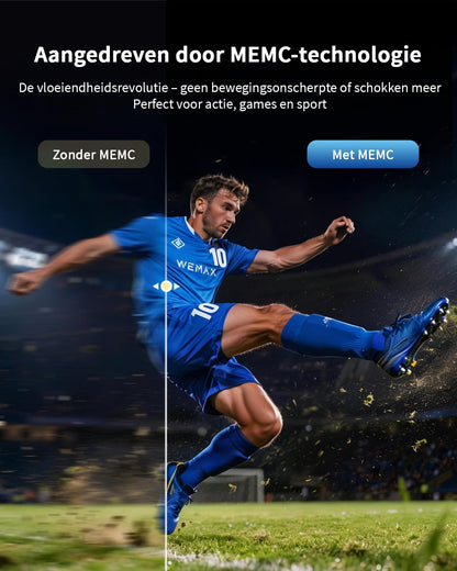 WEMAX Mini Beamer met Google TV & Officieel Netflix - 1080P Full HD Smart Projector (4K Support) - 300 ISO Lumen - Auto Focus & Keystone - Dolby Audio - Draagbare Beamer voor Thuisbioscoop & Gaming