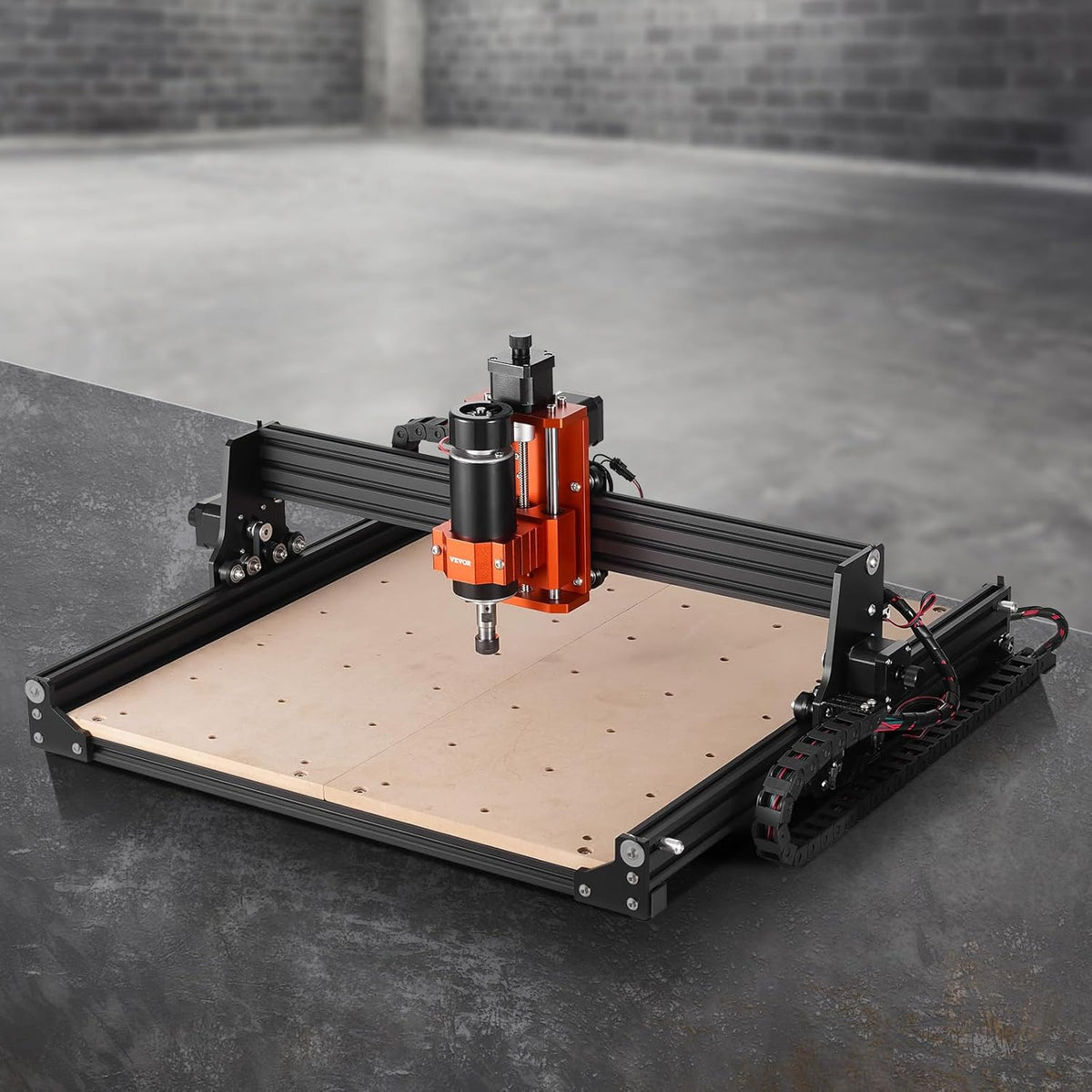 VEVOR - CNC-freesmachine, 300 W, 3 assen GRBL besturing van hout voor gravure, 400 x 400 x 75 mm, 15,7 x 15,7 x 2,95 inch in werkbereik, 12000 omw/min voor acrylhout MDF
