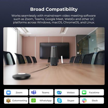 NEARITY C46S 4K FHD videoconferentie webcam met microfoon en luidspreker, 120° ultragroothoek/5x zoom/auto-framing, videoconferentiesysteem met afstandsbediening voor zoom/teams/pc/laptop/desktop
