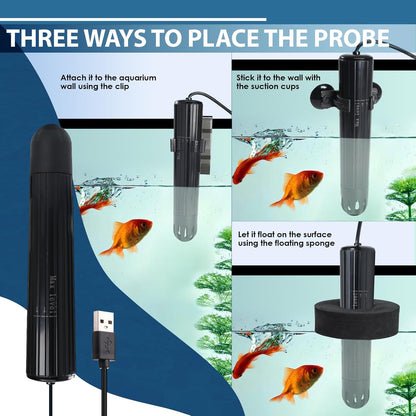 7-in-1 Slimme Waterkwaliteit Tester, Draadloze WiFi Water Monitor Meet pH/ORP/TDS/EC/Zoutgehalte/SG/TEMP, Waterkwaliteitsmeter met App Verbinding en Real-Time Meldingen voor Aquarium, Zoutwater, etc.