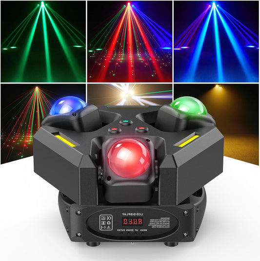 Moving Head LED Party Lamp – Discobelichting – DJ Licht – Podiumlamp – RGBW Beam Licht – 150W Krachtig – 540° Bewegingsbereik