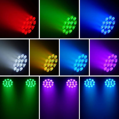 4 Pcs Stage Lighting, 84W RGBW LED Par Can Light with DMX512 4/8 Channel 7 Modes Uplighting Light with Wireless Remote Control for DJ Party, Wedding, Club, KTV, Disco - QUORE