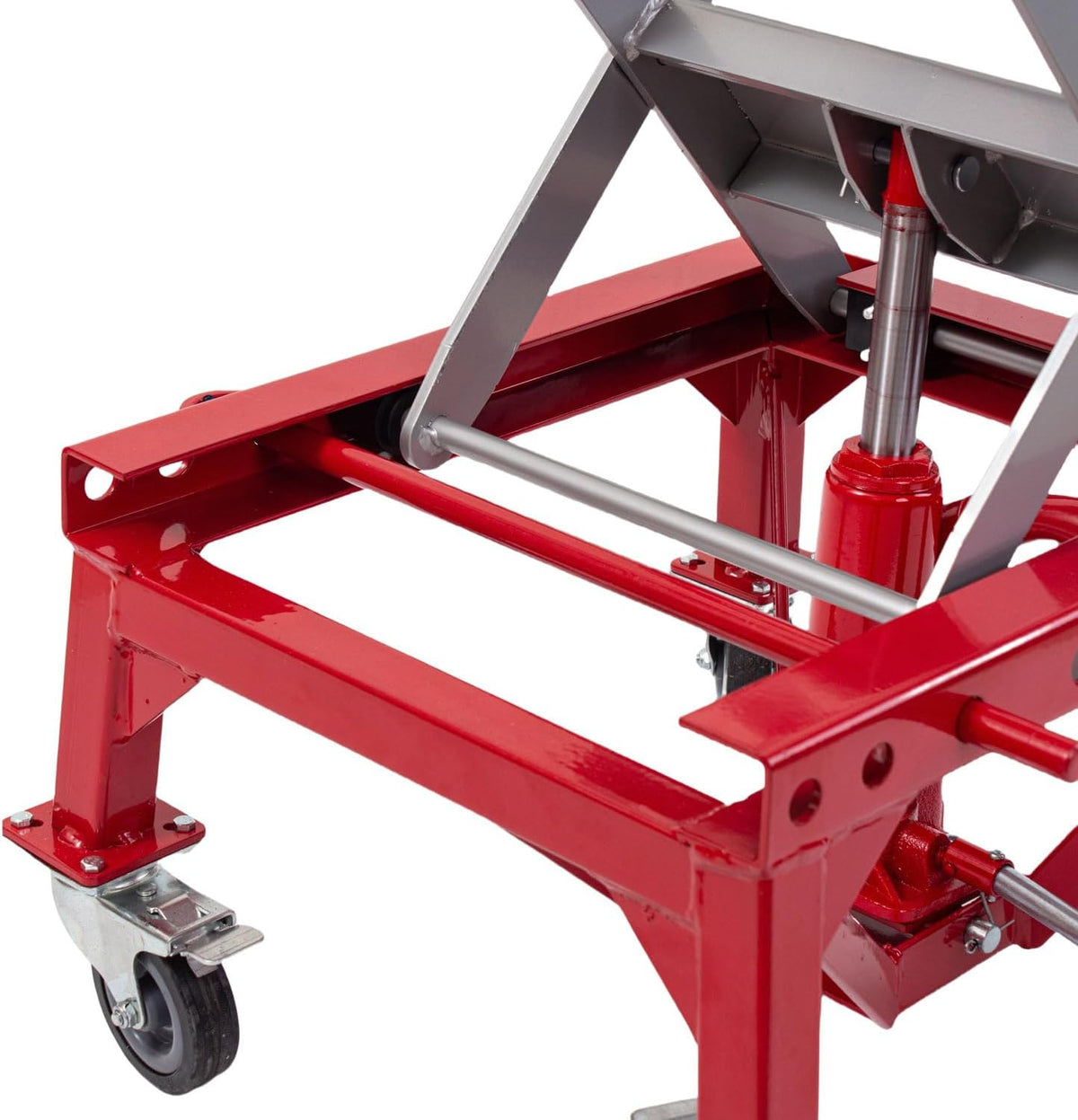 KATSU Motorfiets Hydraulische Schaarlift Motorbike Lift Stand met Wielen 300lbs Max Hefvermogen 161243