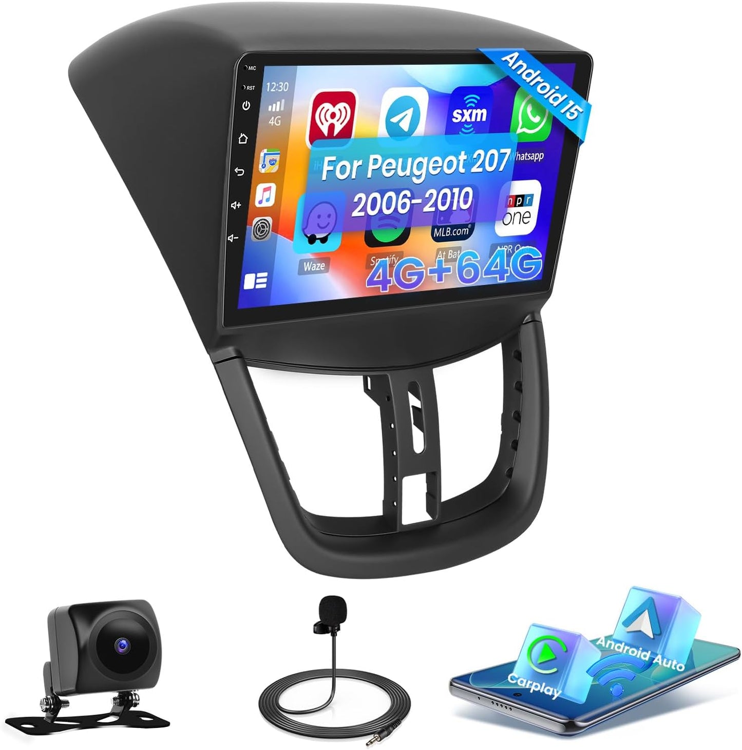 Autoradio – Auto Radio – 1-DIN Autoradio – Multimedia Radio – DAB+ Radio – Android 15 Systeem – 9 Inch HD Touchscreen