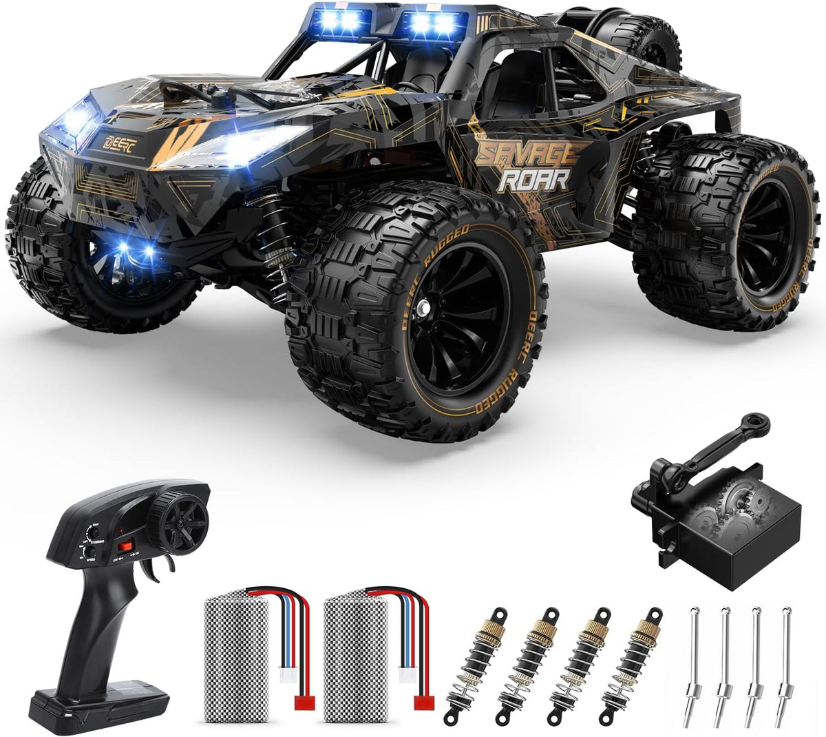 <font dir="auto" style="vertical-align: inherit;"><font dir="auto" style="vertical-align: inherit;">        DEERC 1:14 Fast Remote Control Car, 40km/h High Speed RC Truck with LED Headlight for Boys, Offroad 2.4GHz 4x4 RC Offroad Car, Monster Truck Toy,