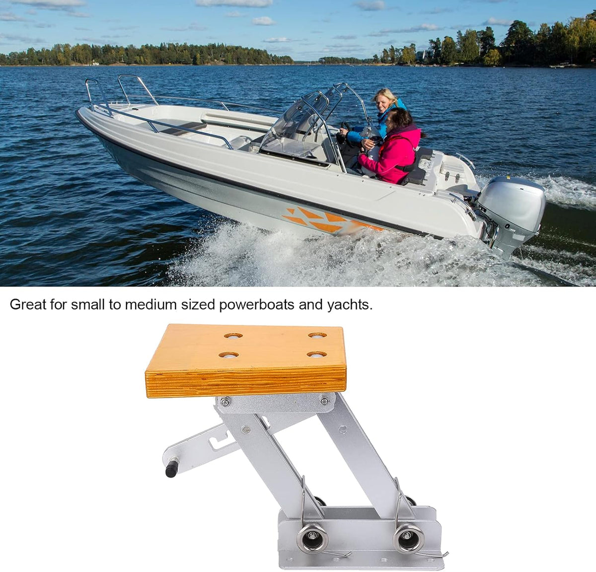 Outboard motorbeugel, verstelbare aluminium marine beugel voor 2-takt motoren zwaar uitgevoerd tot 13 4 inch geschikt voor powerboats en jachten
