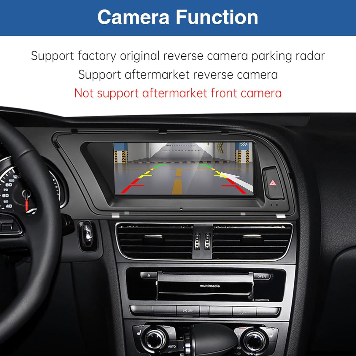 8,9 Inch Autoradio – Touchscreen Multimedia Scherm – Draadloos CarPlay – Android Auto – MirrorLink – Audi A4 2009-2015 – HD Resolutie – Originele Functies Behoud