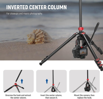 NEEWER 72 inch vloeiende kop video monopod, snelwisselplaat compatibel met DJI RS Gimbal Manfrotto, 360° draaibaar en +90°/-70° kanteling voor DSLR-camera, camcorder, maximale belasting 8 kg, TP72A