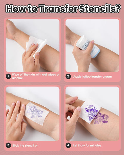 Phomemo M08F Tattoo Printer, Tattoo Transfer Printer with 10pcs Tattoo Transfer Paper for Tattoo Artists, Beginners, Compatible with Smartphones, Tablet, PC - QUORE