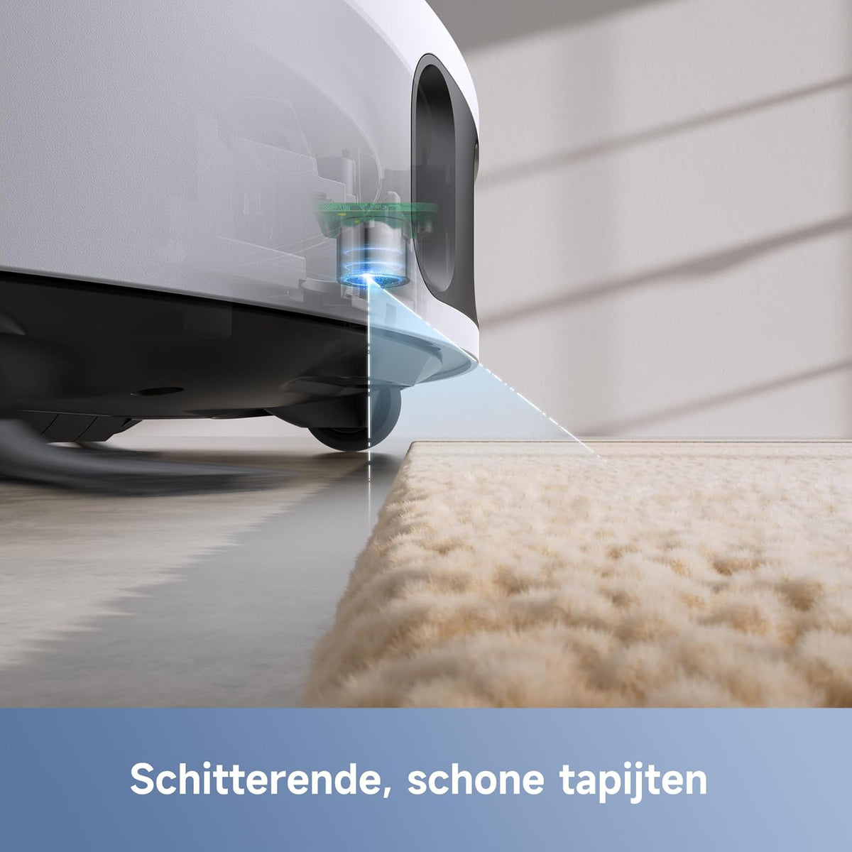 Mova E30 Ultra Robotstofzuiger en -dweil met automatisch legen en zelfreinigende dweil 7000 Pa aan zuigkracht, RoboSwing-technologie,DuoScrub-dweilen, 10,5 mm dweilverhoging