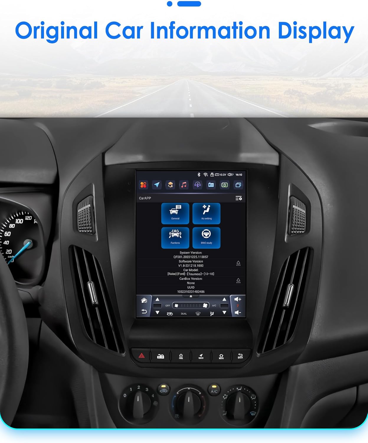 Android 14 Autoradio – Navigatiesysteem – Multimedia Speler – Touchscreen Headunit – Apple CarPlay Android Auto – 9,7 Inch QLED Display – 8-Core Processor 4G WiFi Bluetooth