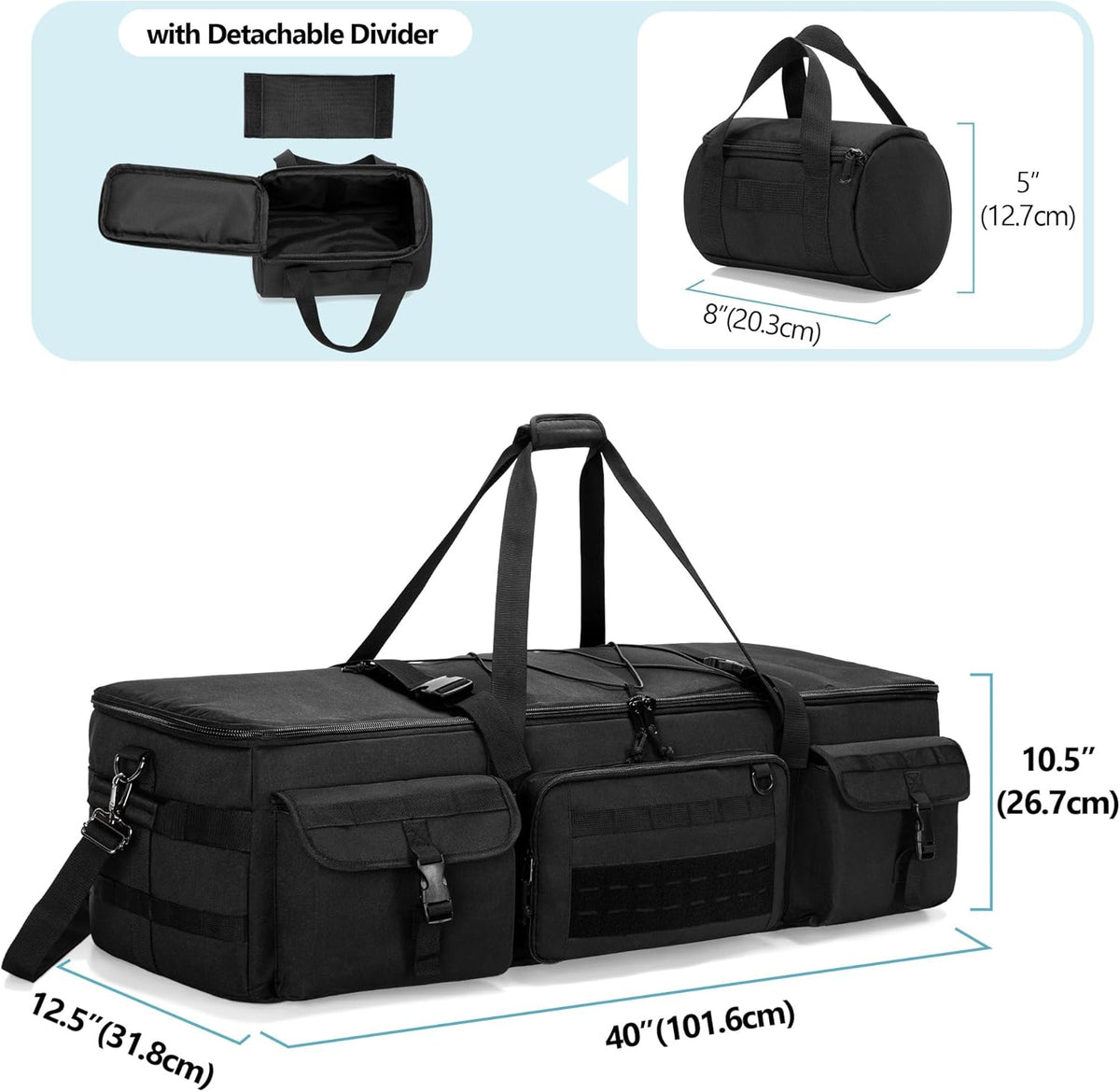 Telescoop draagtas, Zachte gevoerde Telescoopkoffer Compatibel met Celestron-telescoop, 40 inch Telescoop-opbergtas met Vaste Gespen voor Optische Buis en Statief, Bevestigde Kleine Tas