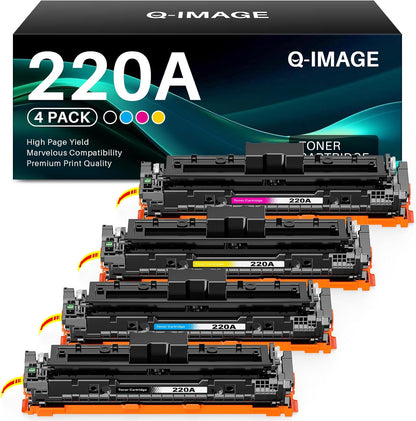 Q-image 220A tonercartridge met chip voor H P Color Laserjet Pro 4202dn 4202dne 4202dw 4202dwe MFP 4302dw 4302dwe 4302fdn 4302fdne 4302fdw 4302fdwe (4-pack)