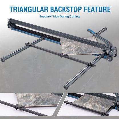 KATSU Tools Professionele handmatige tegelsnijder 71 inch 1800 mm - aluminiumlegering - lasergids - rubberen wielen - gemakkelijk verplaatsen - precisie snijden grote muur vloer porseleinen tegel
