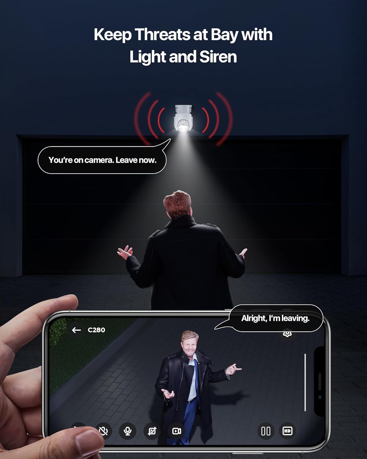 ZOSI 5MP Bewakingscamerakit WiFi 6 voor Buiten, 8CH 3K Draadloze NVR-Recorder met 64 GB Geheugenkaart en 2x 360° Pan/Tilt Beveiligingscamera, Persoonsdetectie en -Tracking, Audio