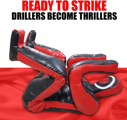 Shelly MMA Grappling Dummy Zelfverdediging Training Judo Bokszak Dummy BJJ Worstelen Zitten Defensieve Positie Braziliaanse JIU Jitsu Inzending Vinyl Stof Dummy 170cm ONGEVULD