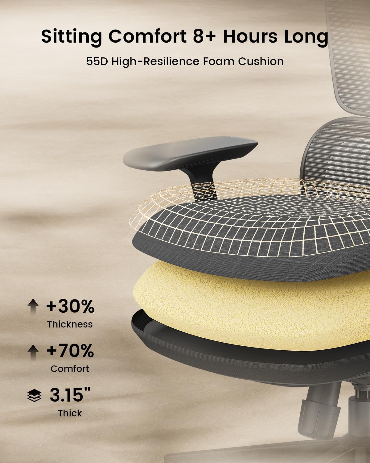 ProtoArc EC300 Ergonomische bureaustoel