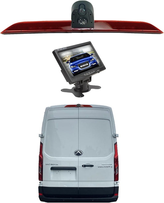 Dolphin Automotive De dubbele Achteruitrijcamera die Camera past Maxus Levert 9 Van (Camera met 7" Dash Monitor)