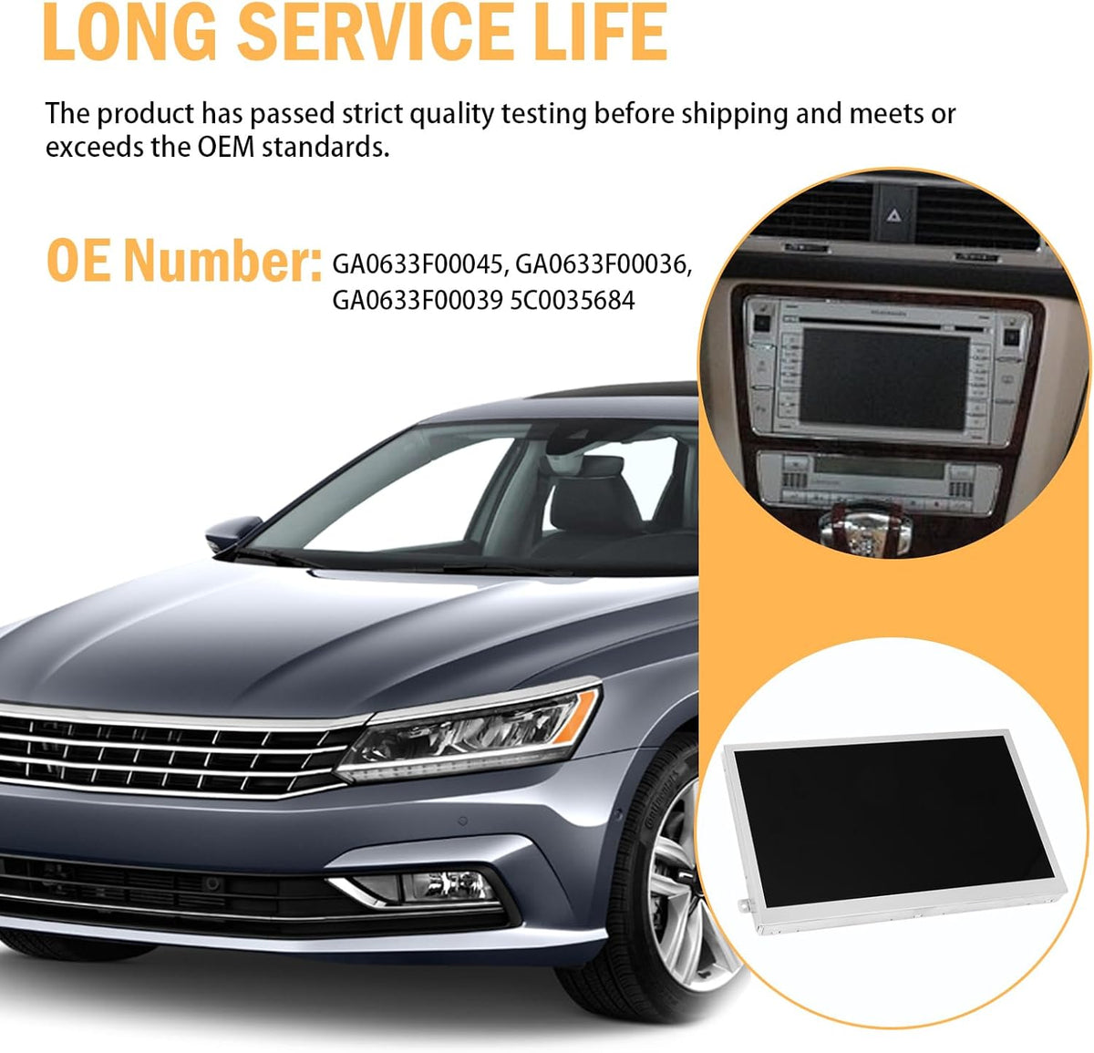 Auto Touchscreen Glas LCD Display Media Scherm Digitizer Vervanging voor Passat Golf CC Scirocco MIB STD2 TDO-WVGA0633F00045, TDO-WVGA0633F00036, TDO-WVGA0633F00039 5C0035684