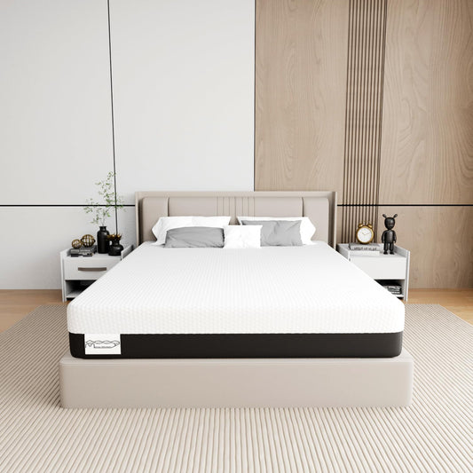 Matras van traagschuim, 160 x 200 cm, tweepersoonsmatras, hoogte 20 cm, koudschuim en visco-elastisch schuim, hardheidsgraad H2 en H3, 7 comfortzones (160 x 200 x 20 cm)