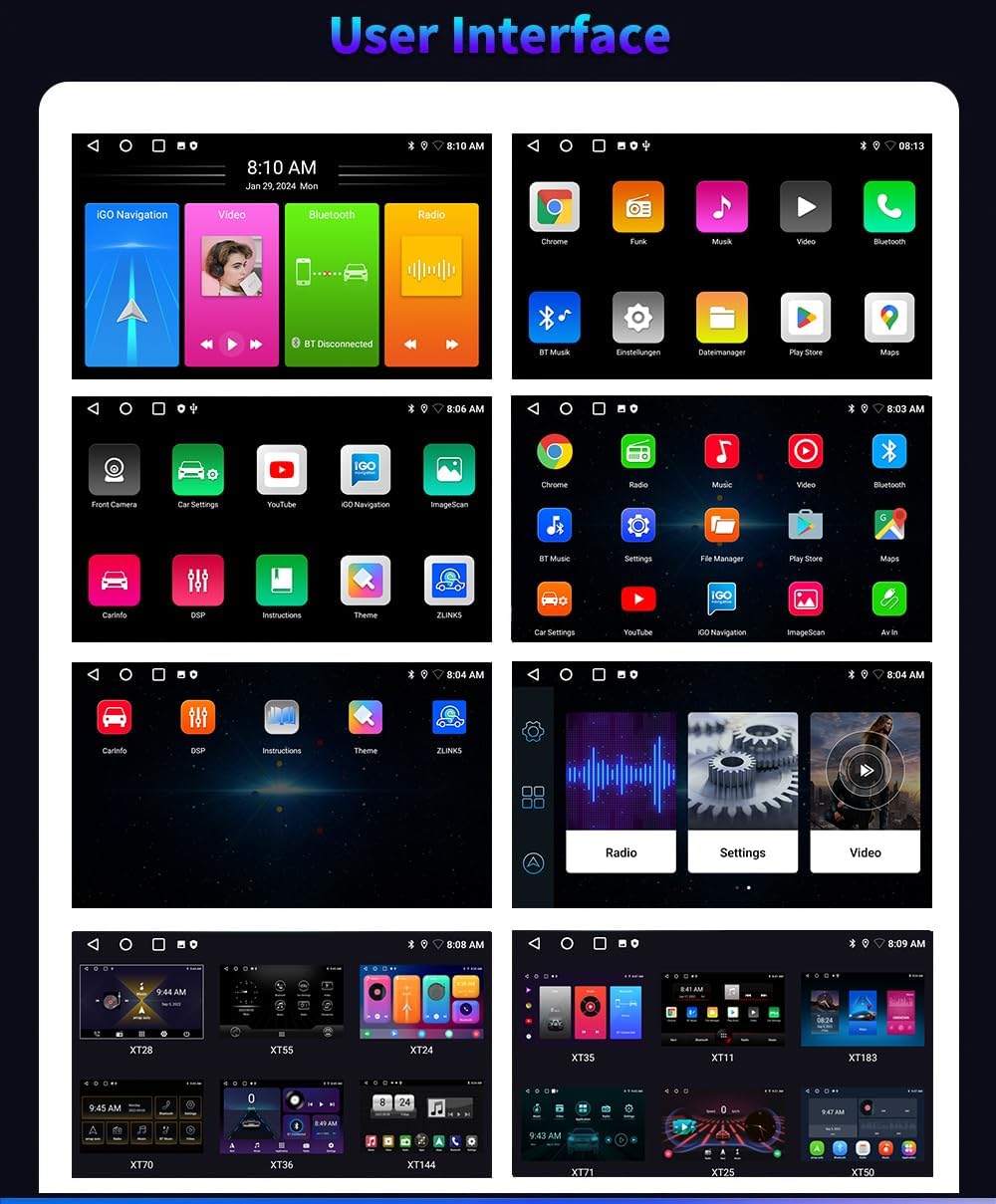 HD GPS Navigatie Autoradio – Multimedia Speler – Inbouw Radio – Auto Stereo – Navigatiesysteem – Draadloze CarPlay & Android Auto – Achteruitrijcamera Ondersteuning