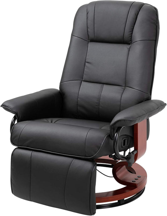 Relaxfauteuil – Relaxstoel – Tv-stoel – Draaifauteuil – Verstelbare Fauteuil – 360° Draaibaar – 145° Verstelbare Rugleuning – Kunstleren Bekleding – Houten Onderstel