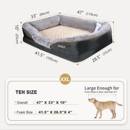 Hondenbed – Hondenkussen – Hondenmat – Dierenbed – XXL – Orthopedisch Memory Foam – Afritsbare Wasbare Hoes