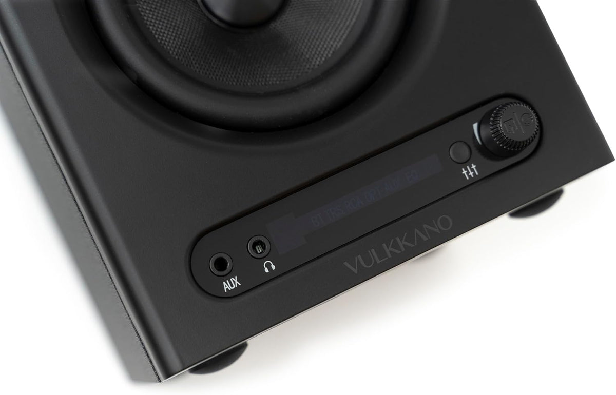 VULKKANO PRO4 Studio monitoren met 4 inch Woofer, Bluetooth, symmetrische TRS-ingang, RCA, hoofdtelefoonuitgang, AUX, optisch, EQ-instellingen, luidspreker voor monitor
