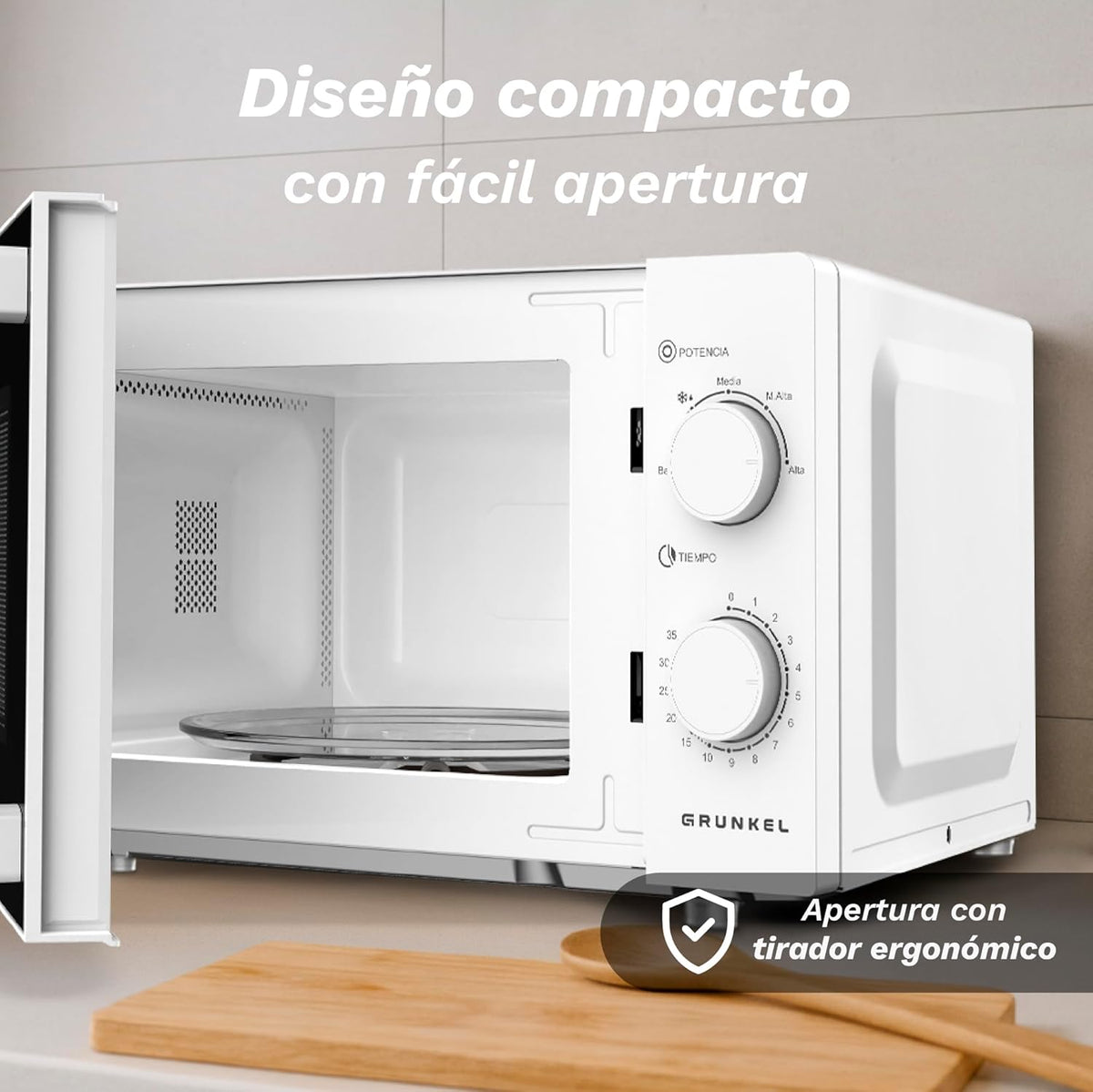 Magnetron – Microgolfoven – Magnetronoven – Keukenmagneet – Magnetron Zonder Grill – 25 Liter Inhoud – 850 W Vermogen Met 5 Standen – Ontdooifunctie En Timer 30 Min