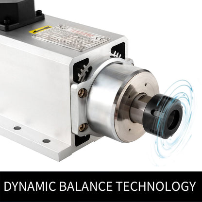 CNC-spindel-CNC-motor, 220 V, 4 kW, 4000 W, vierkante luchtgekoelde spindelmotor, 4 keramische lagers, ER25, 18000 omw/min, 300 Hz, voor CNC-freesmachine