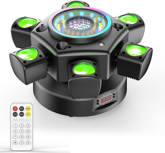 Moving Head LED 150W with Remote Control RGBW Gobo Beam Disco Light Party Light 26CH DMX Stage Light for DJ Bar Birthday Club Wedding Headlight - QUORE