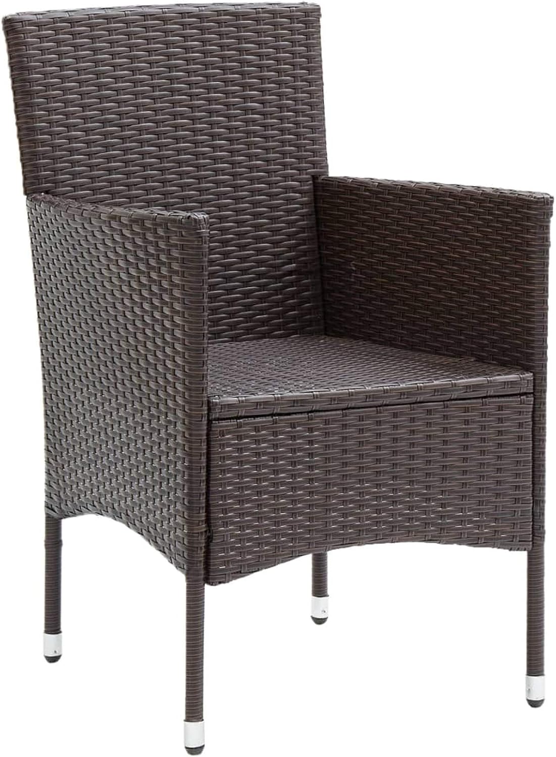 Festnight Set of 2 garden chairs, dining chairs, garden chair, chair, garden chair, garden chair, garden chair, garden furniture, chairs set, rattan chair, balcony chair, rattan chair, poly rattan, brown - QUORE