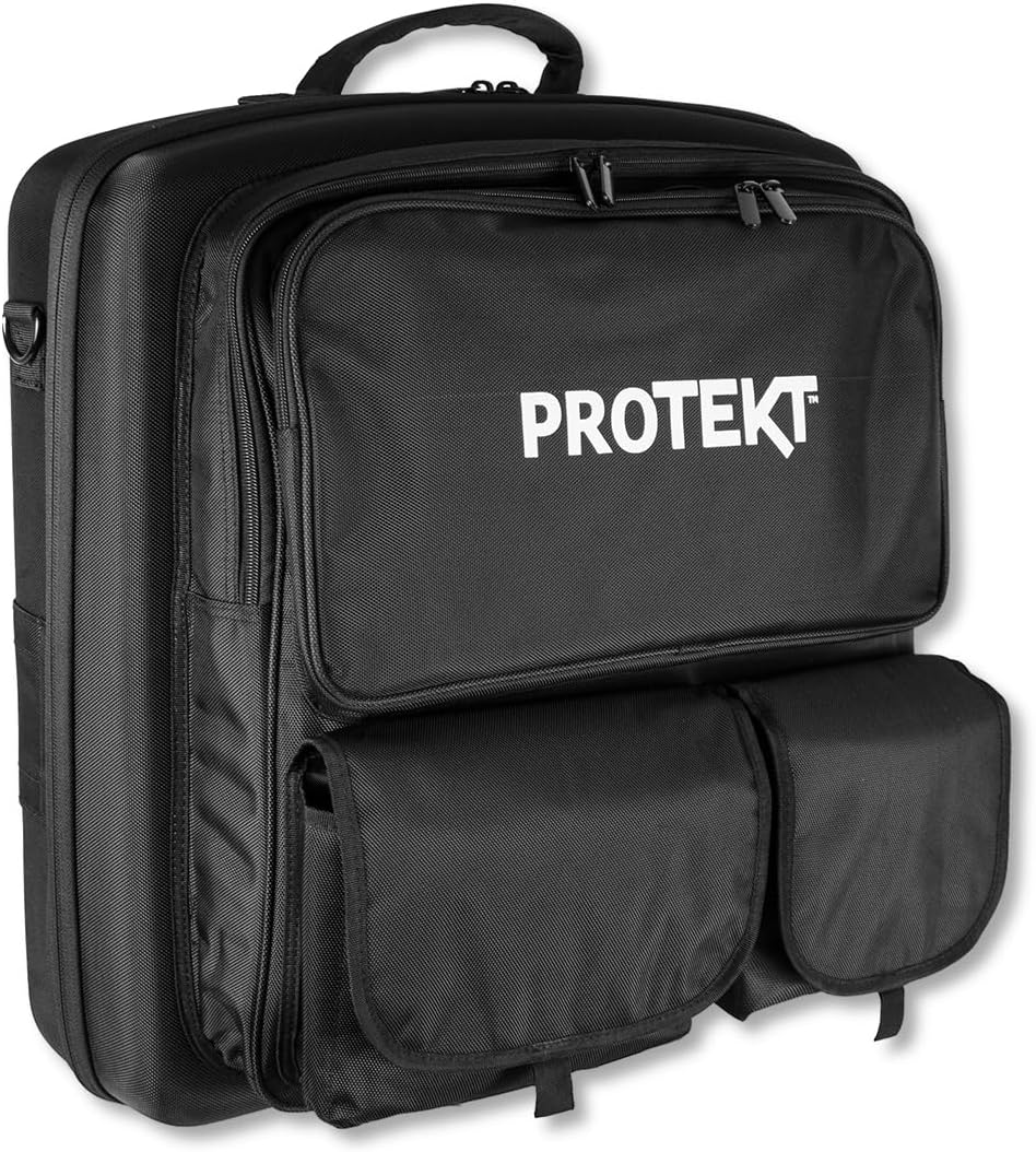 Protekt DJM-A9 EVA-tas van BA9P DJ-draagtas voor Pioneer Player - met 4 voorvakken voor laptop, hoofdtelefoon, kabels en essentiële accessoires, Zwart, 525 x 510 x 165 mm, DJ Mixer Tas