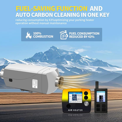 Standkachel Diesel 12V 9kW – Dieselkachel 12 Volt – Dieselverwarming – Standverwarming – Hulpverwarming – Extra Grote Aluminium Behuizing – Oververhittingsalarm Met Automatische Temperatuurregeling