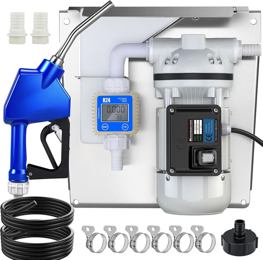 DEF Transferpomp Set Voor IBC-Container – AdBlue Pomp – Ureumpomp – Transferpomp – Membraanpomp – 40 L/Min – Zelfaanzuigend