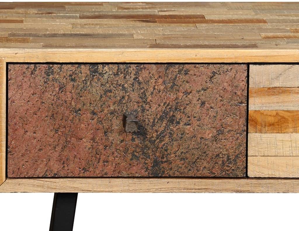 vidaXL Recycled Teak Wall Table Solid Table Tables Console Table