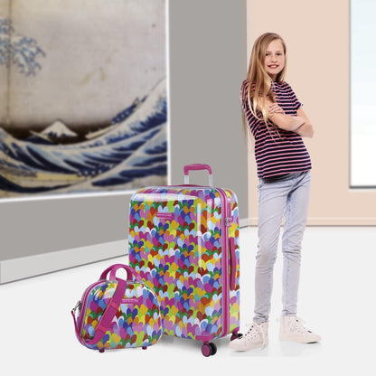 AGATHA RUIZ DE LA PRADA - Middelgrote Koffer. Suitcase - Medium Trolley Reiskoffer van AGATHA RUIZ DE LA PRADA. Lichtgewicht Polycarbonaat Harde Schaal 4 Wielen Cijferslot, Fuchsia