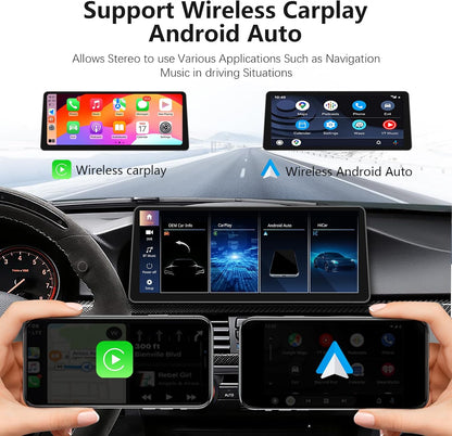 12,3 Inch Touchscreen Auto Multimedia Systeem – Autoradio Navigatie Scherm Android Auto CarPlay – Dual Systeem Linux + Origineel – HD 1920x720 IN-CELL Display – Geïntegreerde DSP 16-Bands Equalizer