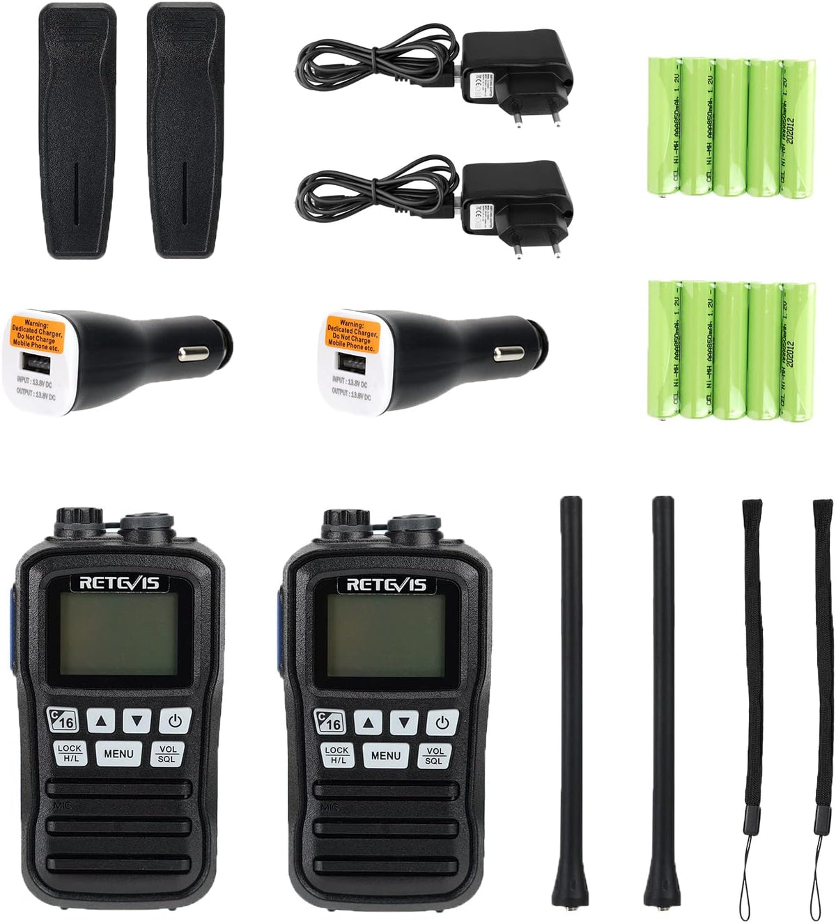 Retevis RM01 Handheld Radio, IP67 Waterdichte Marine Walkie Talkie Trillingen Drijvende Schip Transceiver Handheld Radio voor Varen Kajakken Visser (Zwart, 2 Pack)