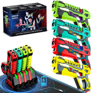 Laser Tag - Laser Guns - Lasergame - Oplaadbare - 4 Spelers - met Oplaadstation - GeenVesten Nodig - Infrarood Laserpistolen - Data Display - voor Kinderen - Tieners - Volwassenen - Familie Groepsactiviteit Spel