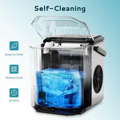 IJsblokjesmachine – IJsblokjesmaker – IJsblokjesmaker Compact – IJsmaker – IJsblokjesmachine Tafelmodel – Snel 9 IJsblokjes in 6 Minuten – Automatische Zelfreiniging